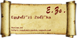 Egyházi Zsóka névjegykártya